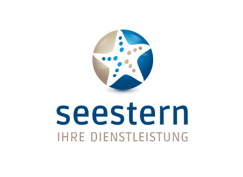 Logo mit Seestern fr Reisebro, Hotel,...