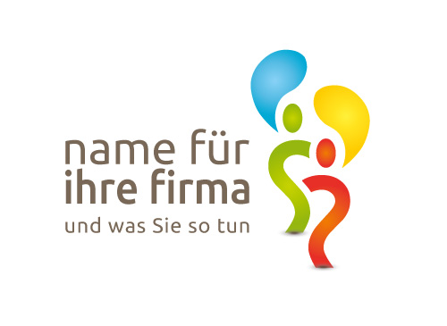 Logo mit Menschen und Sprechblasen fr Kommunikation, Coaching,...