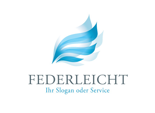 Logo mit abstrakter Wellenform, Flgel