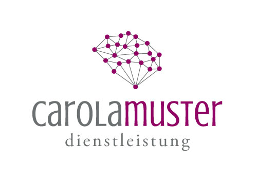 Logo fr Ergotherapie, Psychologen, Gehirnforschung mit stilisiertem Gehirn