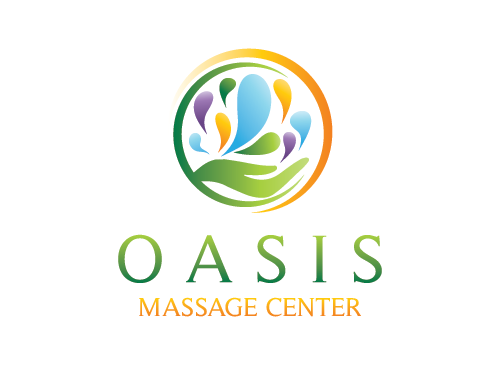 Logo, Oasis, Medizin, Chiropraktiker, Chiropraktik, Hnde, Rcken, Massage