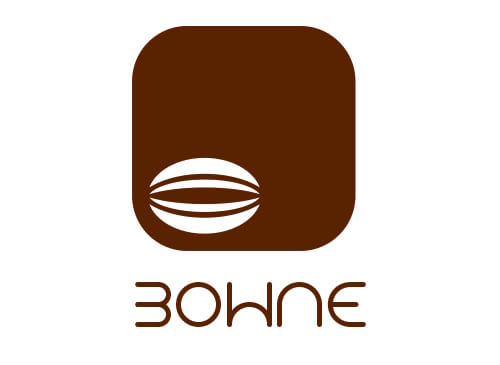 Abstraktes Bohnen Logo