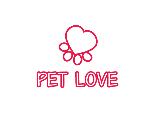 Logo, Tier,Herz , Pflege, Tierarzt, Katze, Hunde