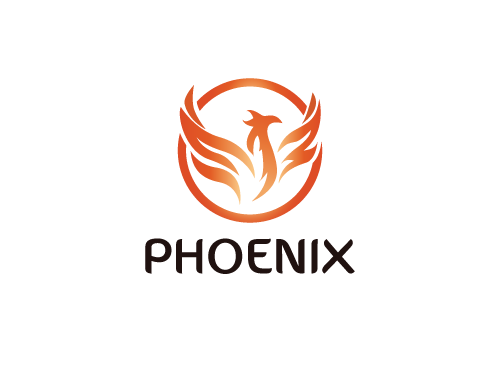 , Vogel, Phnix, Flgel, Phoenix, Kreis, Feuer, Feuervogel Logo