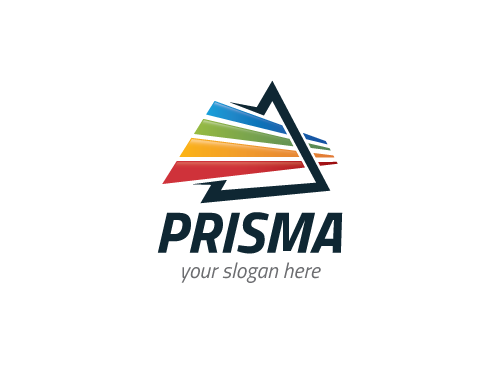 , Zeichen, Prisma, Prism, Dreieck, bunt, Perspektiv Logo
