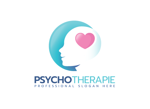  Psychologie, Gehirn, Psychotherapie, Herz, Kreis, Kopf, Logo
