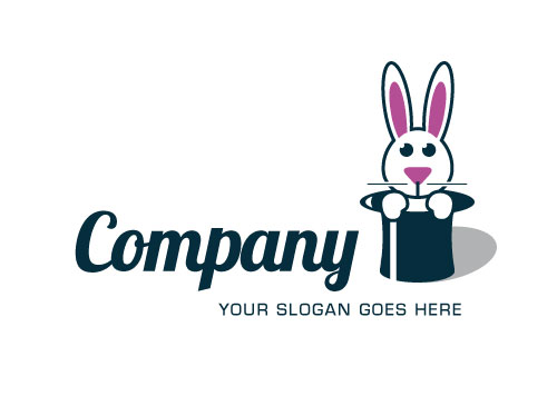 , Signet, Logo, white rabbit, hase