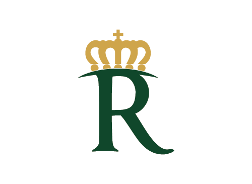Krone, knig, kniglich, Buchstabe R, gold, Hotel, Macht, Prestige, Restaurant, Logo
