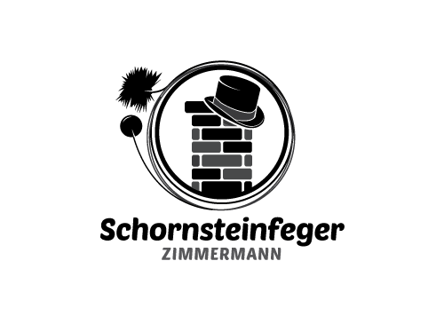 , Zeichen, Schornstein, Zylinder, Kreis, Schornsteinfeger Logo