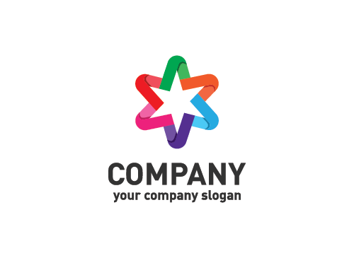 Stern Logo, Beziehungen Logo, Gruppen Logo, Menschen Logo, bunt, Kinder, soziale Logo