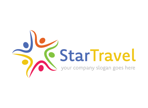 Menschen, Tourismus, Sterne, Reiseagentur Logo