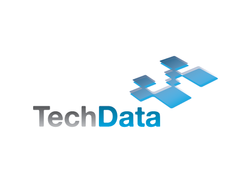 Technologien logo, Software, Prozess, Blau, Wrfel 