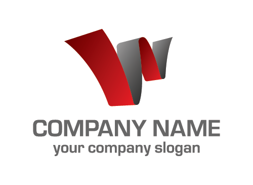 Logo, Buchstaben W, Symbol, Software, Medien, initialen, rot, grau