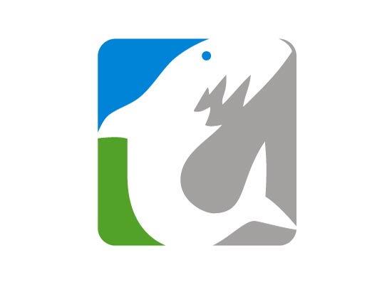 Fisch: Stilisierter Hai - Logo
