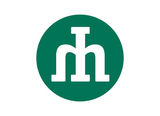 Signet Buchstabe M als stilisierter Adler - Logo