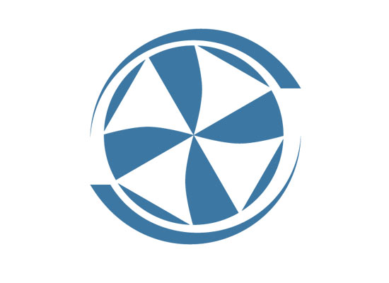 Logo fr erneuerbare Energie, Wasserkraft oder Windkraft