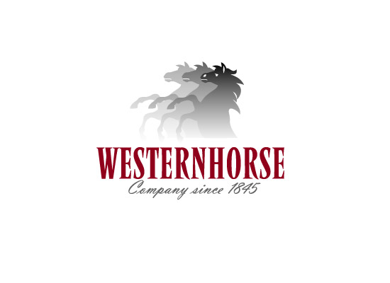 Reitsport Gestt Reiten Pferdehof Westernreiten Pferd Pony Logo Rot