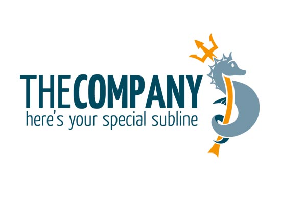 Logo mit Seepferdchen