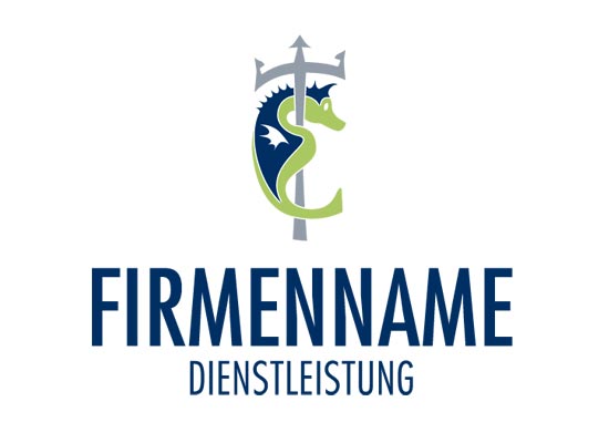 Logo mit Seepferdchen