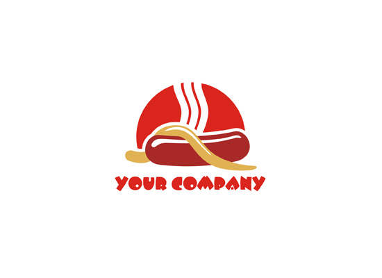 Imbiss Logo - Bratwurst mit Senf
