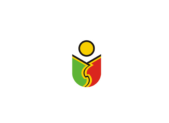 Menschen Logo in panafrikanischen Farben 