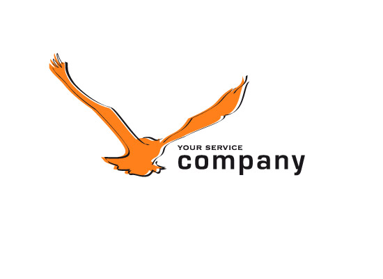 Vogel Adler Greif Fliegen Freiheit Reise Hhe Weite Orange Logo