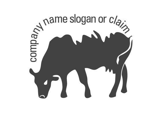 Nutztier Tierhaltung Kuh Logo