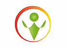 Zweifarbig, Zeichnung, Symbol, Heilpraktiker, Physiotherapie, Orthopdie, Logo