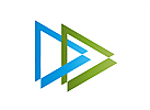kologisch, Zweifarbig, Dreiecke, Immobilien, Architekt, Logo