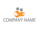 , Zwei Personen, Zweifarbig, Zeichen, Consulting, Coaching, Beartung, Logo