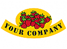 Logo mit Erdbeeren