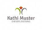 Logo mit abstraktem Symbol