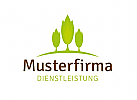Logo mit 3 Bumen fr Galabau, Baumschule,...