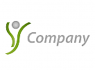 ,komedizin, Zweifarbig, Zeichen, Zeichnung, Vital, Person, Vegan, Fitness, Logo