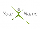Symbol, X Person in Bewegung Logo