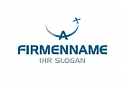 Logo mit A und Flugzeug