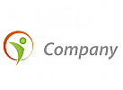 , komedizin, Zweifarbig, Zeichen, Zeichnung, Symbol, Person, Bewegung, Kreis, Sport, Fitness, Logo