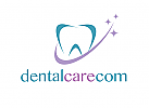 Zhne, Zahnrzte, Zahnarztpraxis, Logo Zahnarzt, Zahn, Schweif und Sterne
