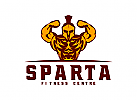 Logo, Sparta, Sport, Fitness, Fitness, Gewichtheber, Macht, Kraft, Kreuz, Bodybuilding, Traine