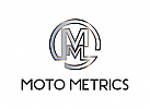 Moto, Sport, Brief, symbol, emblem, Unternehmen, Automobile, Teile, initialen, Master, Logo