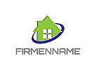 Logo, Immobilien, Haus, Fluss, See, Wasser, Grundstcksmakler, Wohnkultur, Hypothek