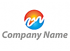 komedizin, Zweifarbig, Zeichen, Zeichnung, Sonne, Wellen, Reisen, Tourismus, Logo