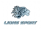 Logo, Lwen, Sport, Geschwindigkeit, Sportgerte, Fuball, Mut, Sieg, Tier, blau