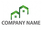 kologisch, Zwei Huser, Immobilien, Hausverwaltung, Logo