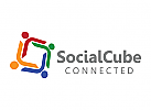 Soziale, Menschen, Verbindung, Netzwerke, Bunt, Logo