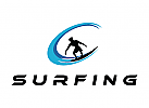 Sport, Wasser, Welle, Brandung, Surfen, Surfschule, Logo