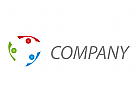 kologisch, Zeichen, Zeichnung, Symbol, Menschen, Drei Personen, Team, Familie, Freunde, Logo