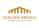 Immobilien, golden, Brcke, verbindet, Bauwesen, Gewerbebau, Logo