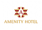 Hotel, symbol, Catering, roter Teppich, gold, Rezeption, Service, Logo