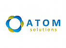 Atom, Energie, Labor, Wissenschaft, Medien, Software, Logo